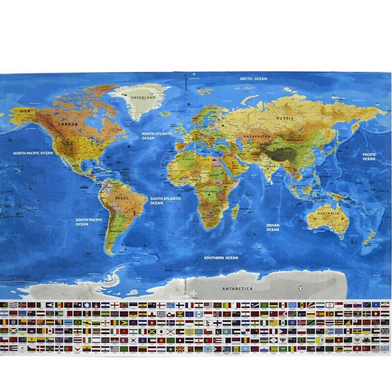 Scratchable World Map With Flags and Their Importance